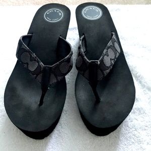 COACH WEDGE FLIP FLOPS